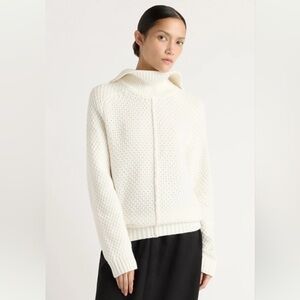 Modern Citizen. Petra Oversized Textured-Knit Sweater. Size M. Cream NWT